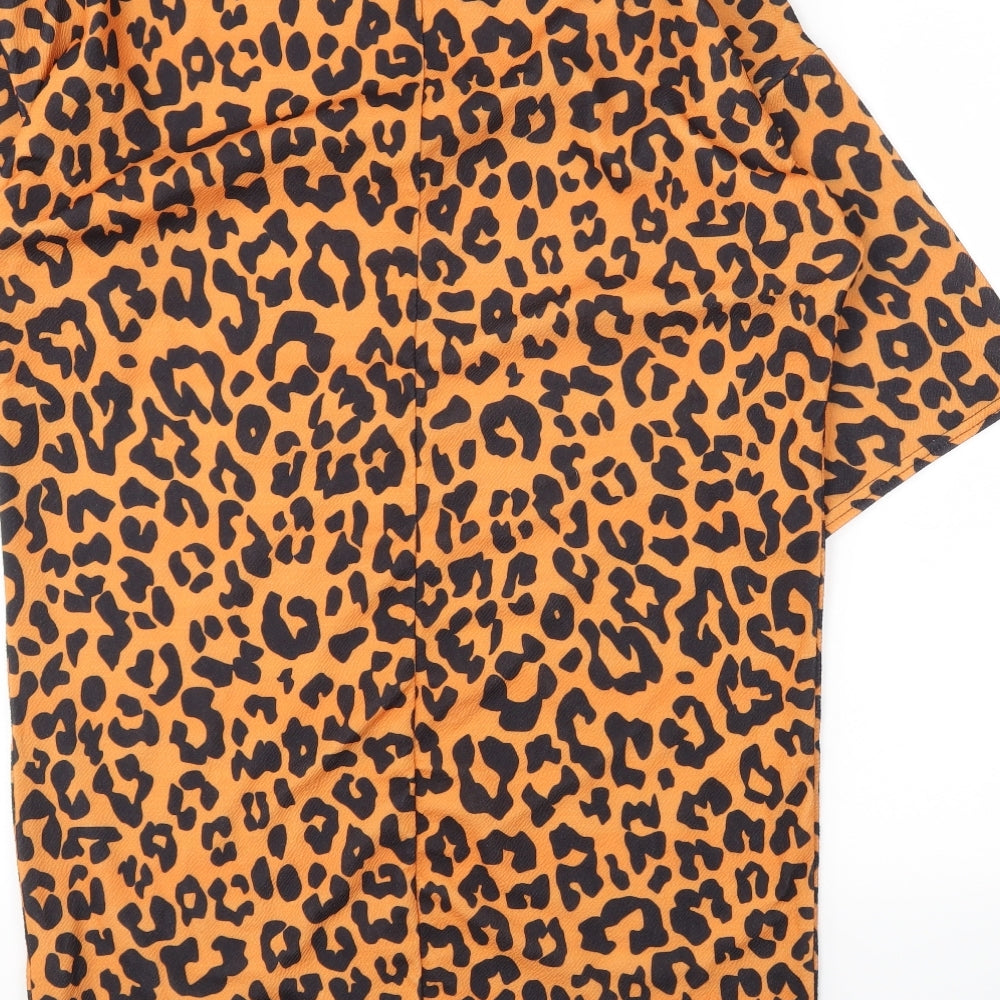Womens UK Size M PRETTYLITTLETHING Orange Basic T-Shirt