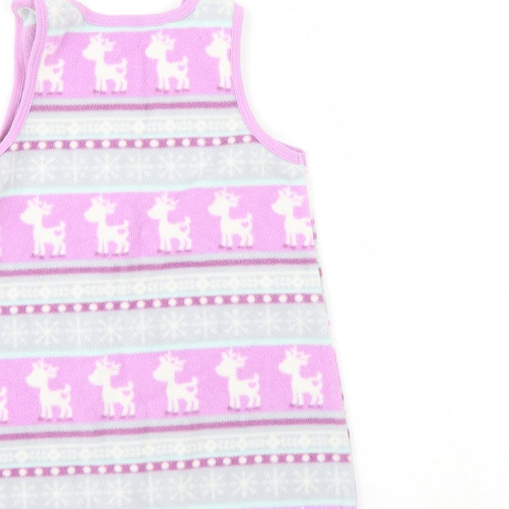 George Girls Multicoloured Animal Print Pinafore/Dungaree Dress Size 12-18 Months