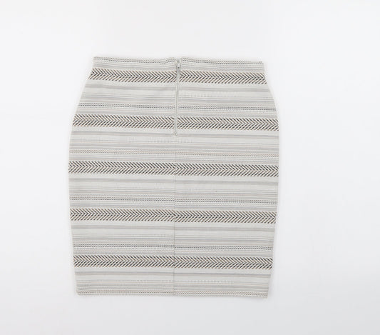 Miss Selfridge Womens Multicoloured Striped  A-Line Skirt Size 10
