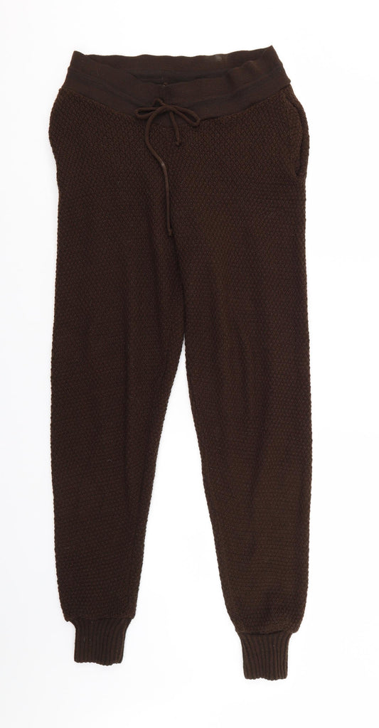 Womens UK Size M PRETTYLITTLETHING Regular Fit Sweatpants Brown Trousers