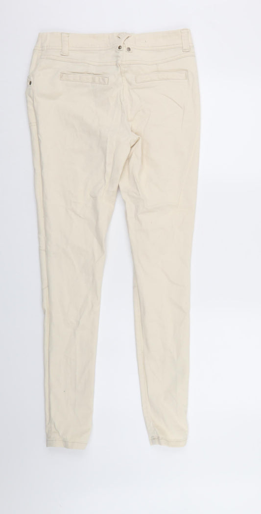 New Look Womens Ivory Denim Tapered Jeans Size 10 L31 in