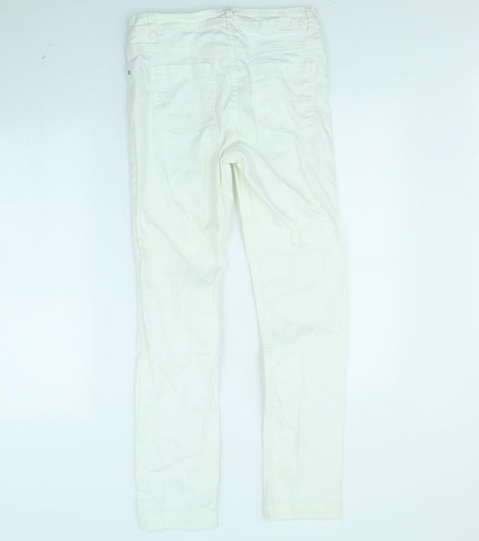 George Womens White Straight Jeans Size 10 L30 in