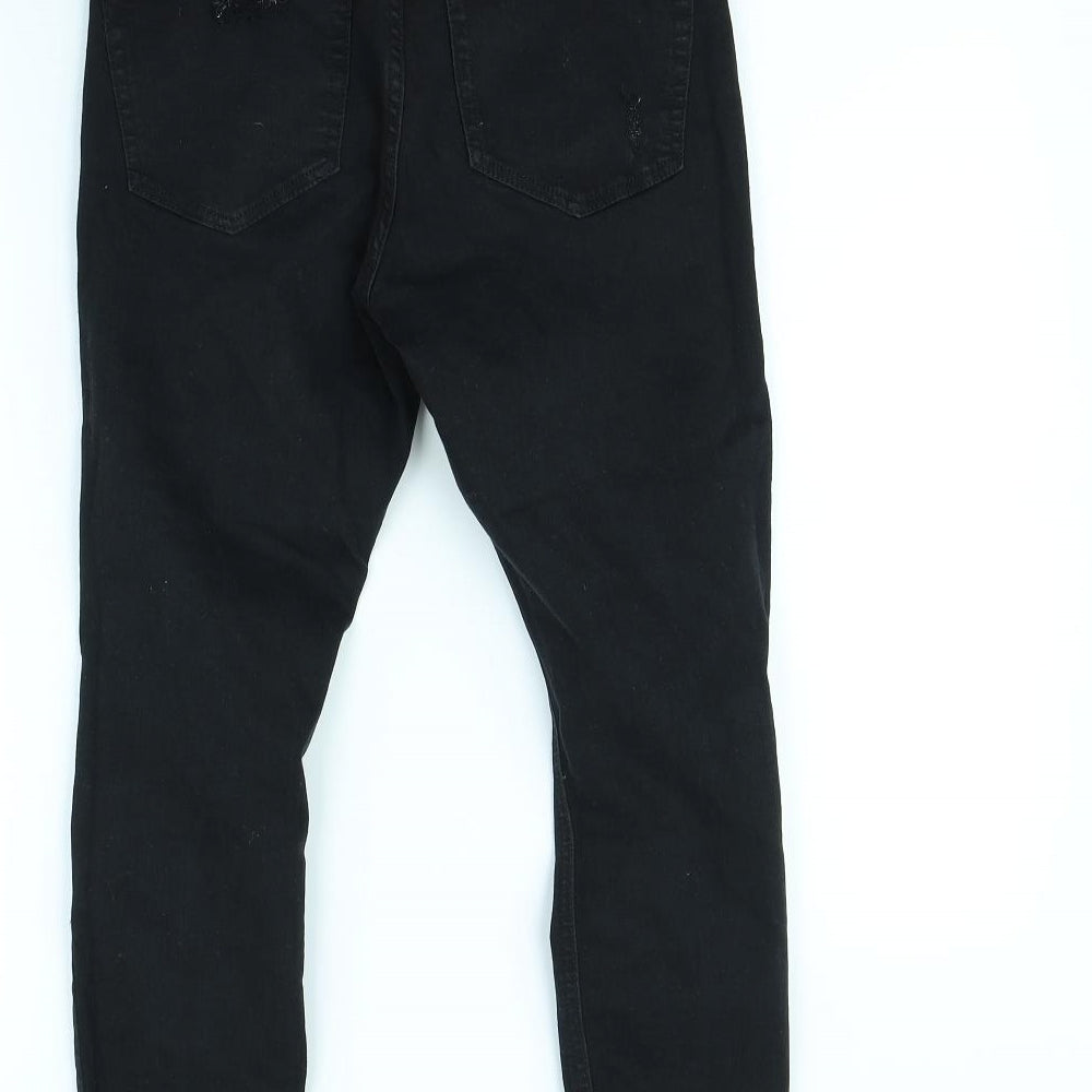 Topshop Womens Black Skinny Jeans Size 28 in L28 in