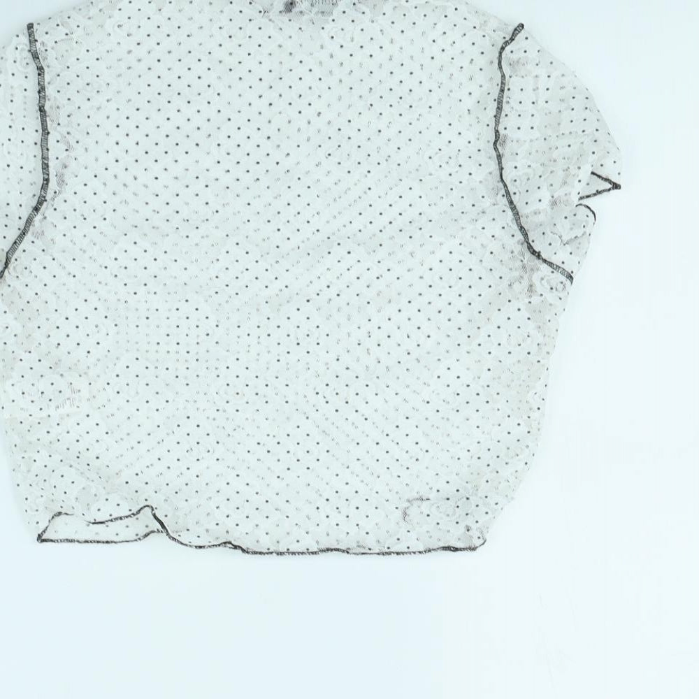 Womens UK Size 10 pretty little thing White Basic Tank