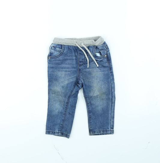 fred & flo Boys Blue Straight Jeans Size 9 Months