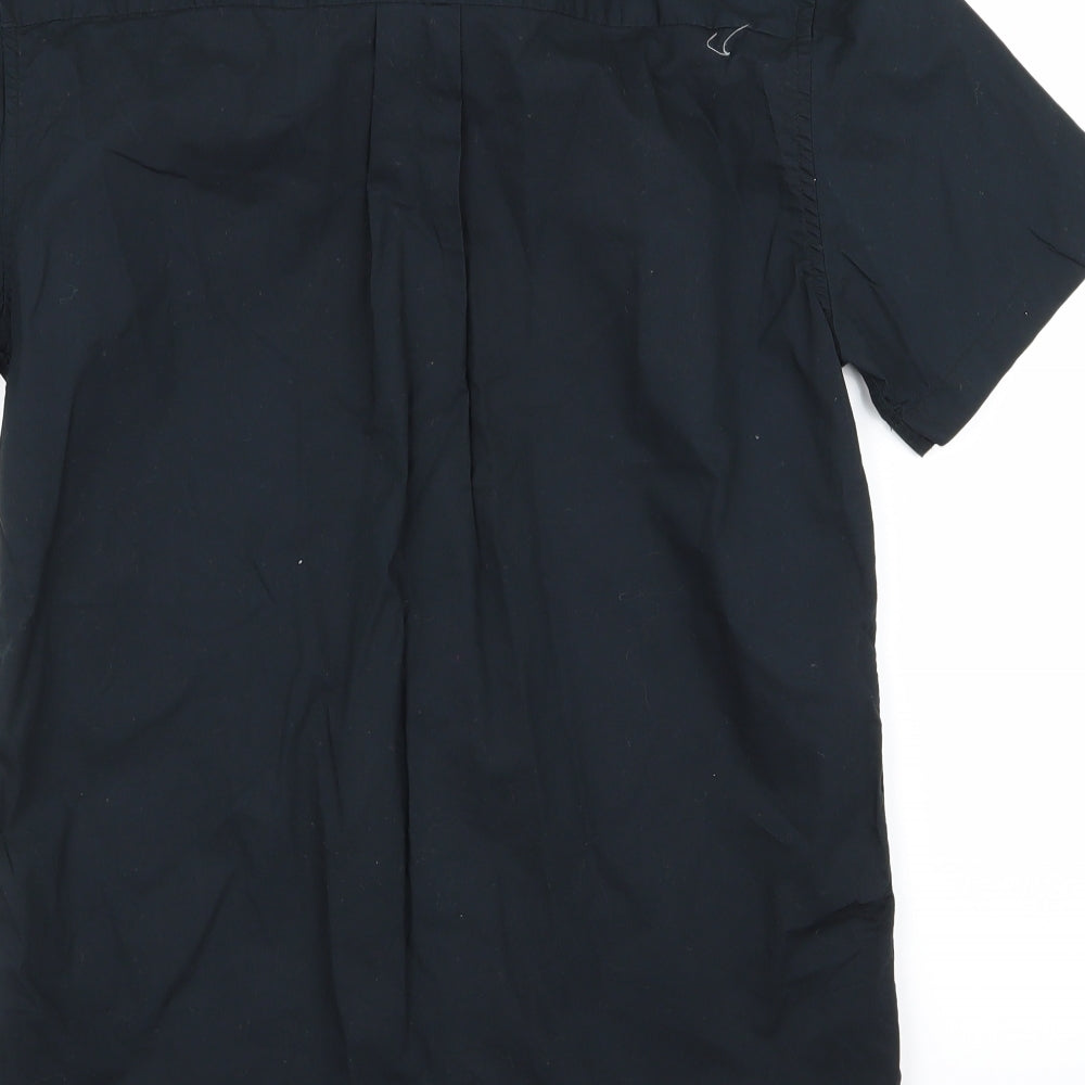 Womens UK Size XS New Look Black Basic Button-Up