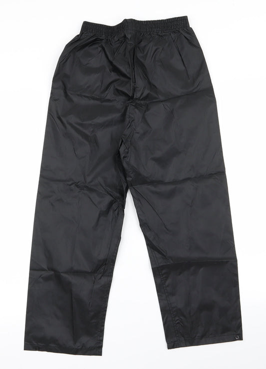 Womens UK Size 10 Preworn Regular Fit Black Trousers