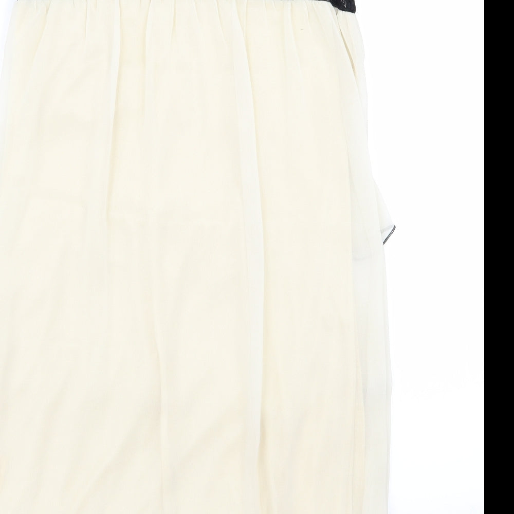 Preworn Womens White A-Line Size 10
