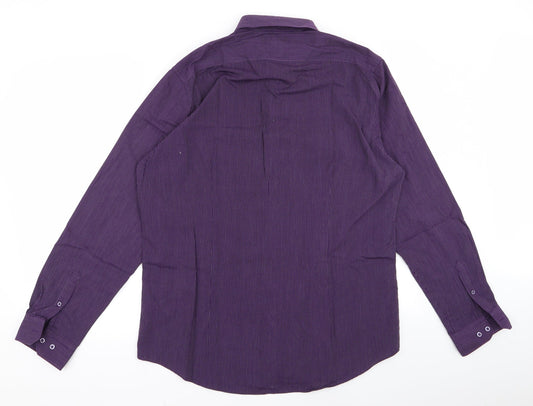 Red Herring Mens Purple Button-Up Size 42