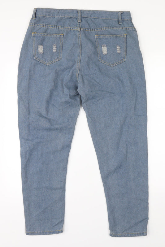Mens UK Size 34 Preworn Regular Fit Straight Blue Jeans