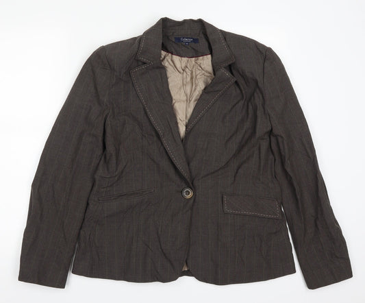 Womens UK Size 16 Debenhams Regular Brown Suit Jacket