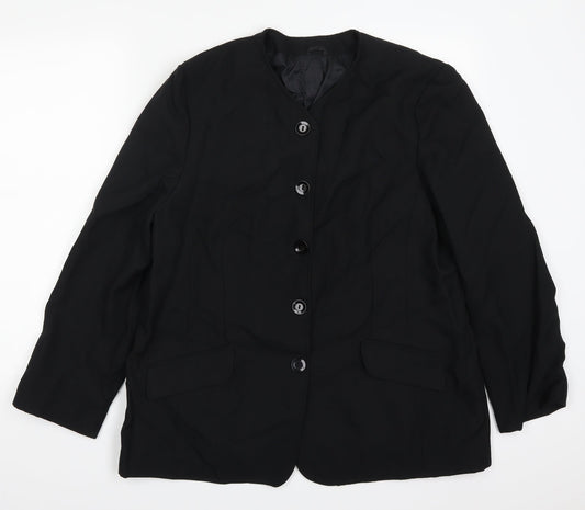 Womens UK Size 18 Debenhams Regular Black Suit Jacket