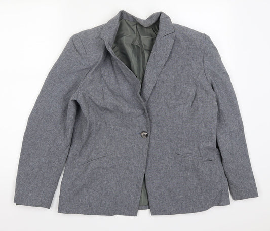 Dorothy Perkins Womens Grey Jacket Suit Jacket Size 14