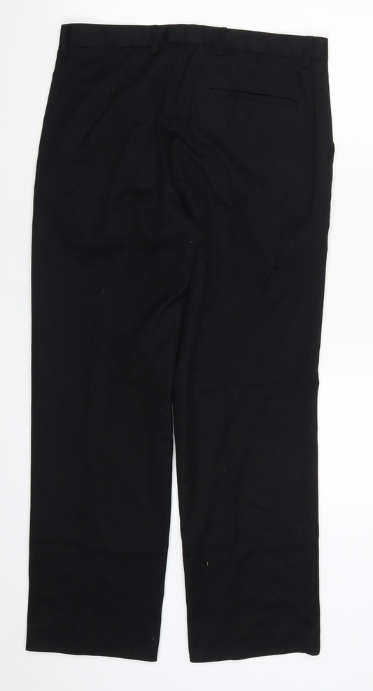 Burton Mens Black Trousers Size 32 L27 in