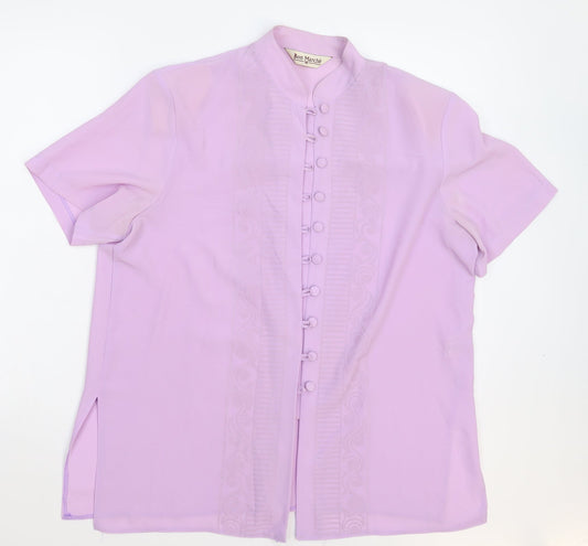 Bonmarché Womens Pink Basic Button-Up Size 14