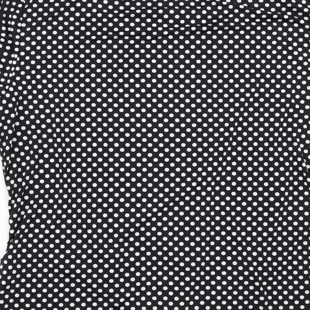 Womens UK Size 14 Mia Moda Black Basic T-Shirt