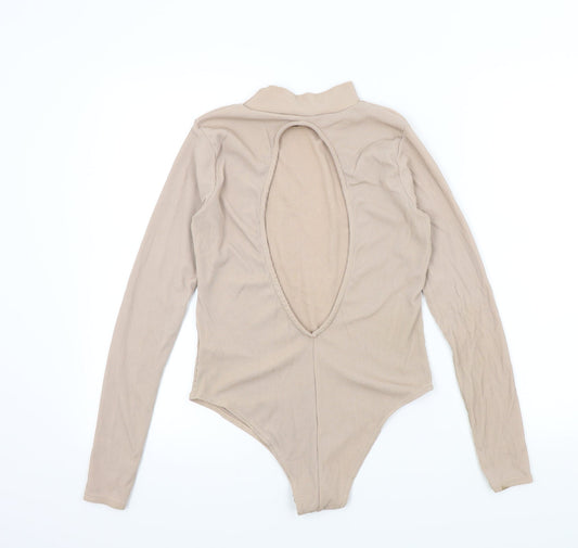 CAMEO ROSE Womens Beige   Bodysuit One-Piece Size 14