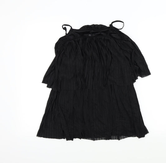 Womens UK Size 12 TOP SHOP Black Basic Blouse
