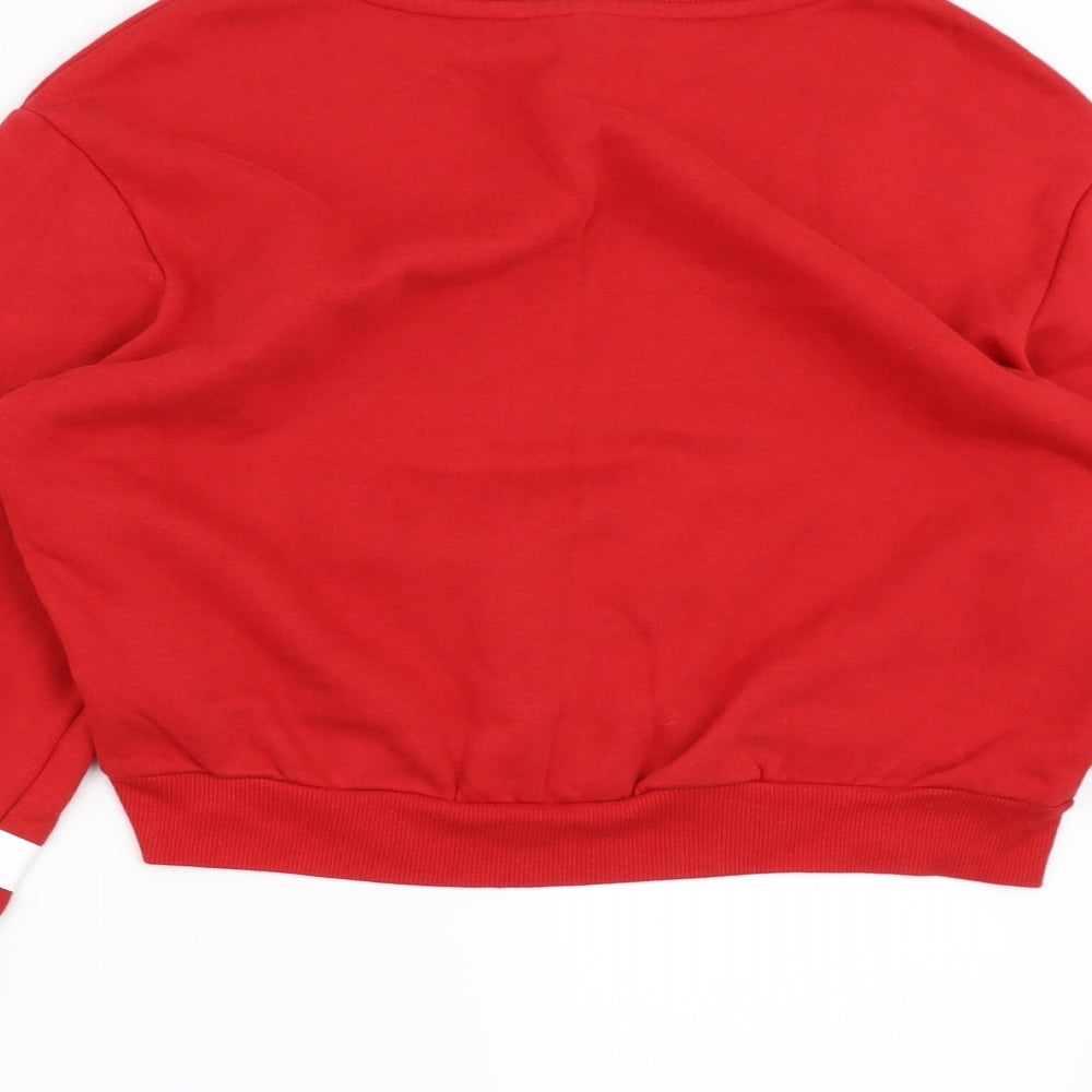 Womens UK Size S Divided by H&M Red Pullover Sweatshirt