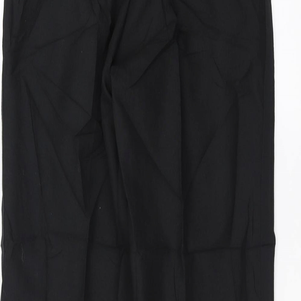 Mens UK Size 30 in Preworn Regular Fit Black Trousers