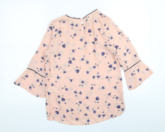 Primark Womens Pink Floral Basic Blouse Size 6