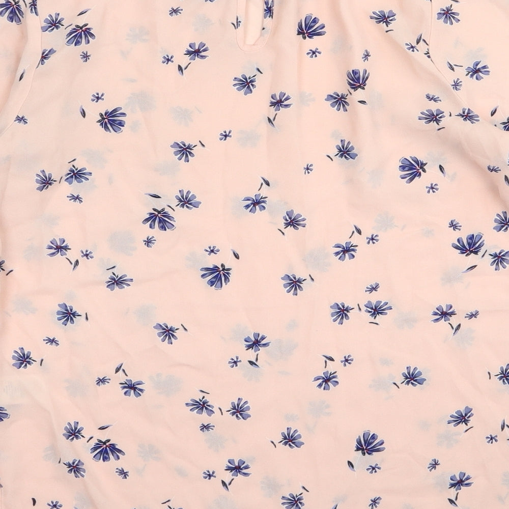 Primark Womens Pink Floral Basic Blouse Size 6