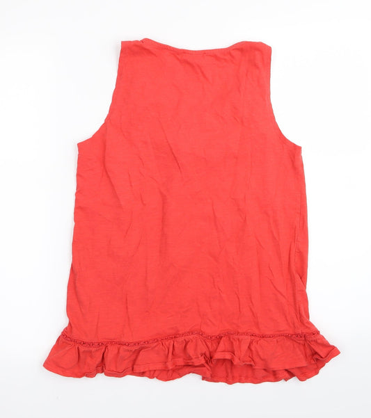 Womens UK Size 12 Papaya Red Basic Tank