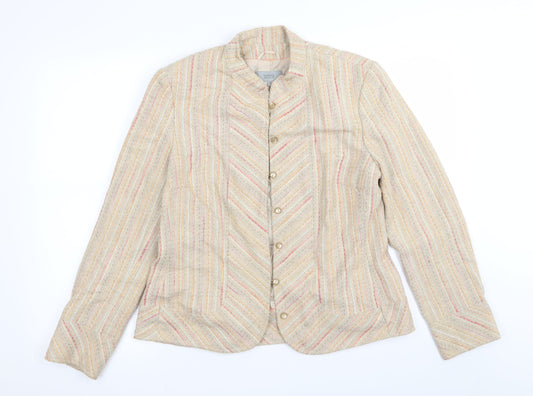 Womens UK Size 14 M&S Regular Beige Blazer