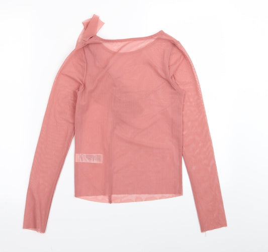 Womens UK Size 8 New Look Pink Basic T-Shirt