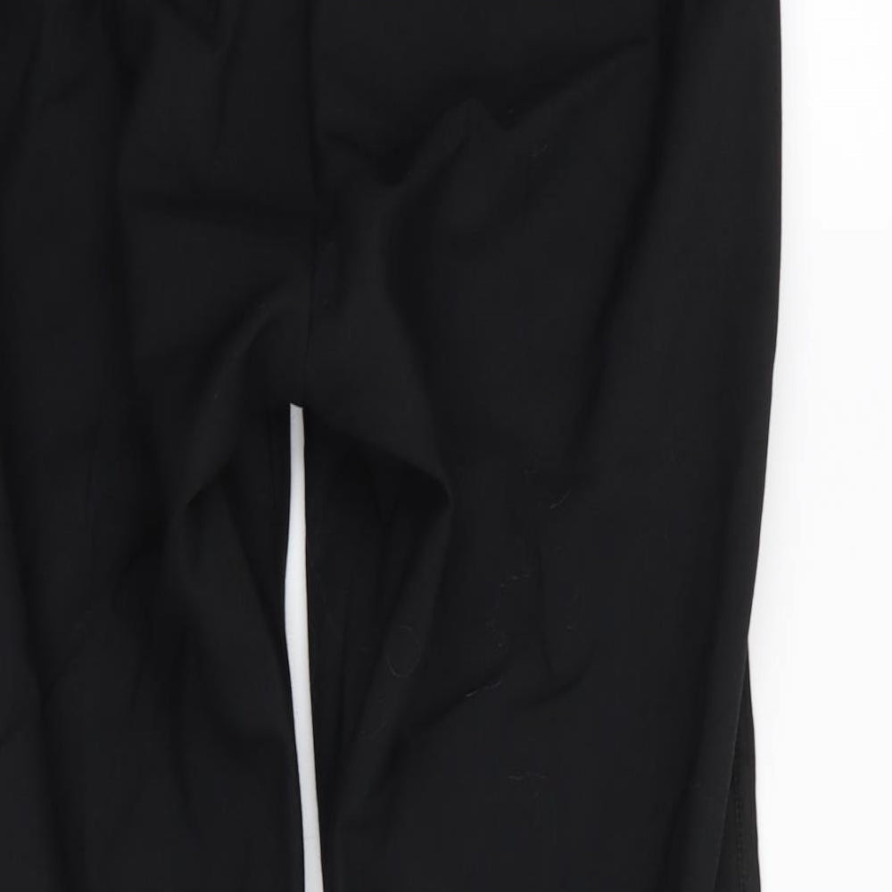 Mens UK Size 28 in Maine Regular Fit Black Trousers