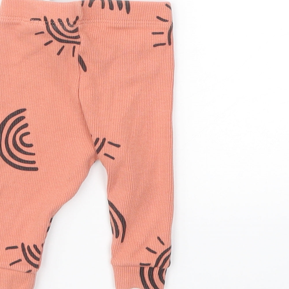 Primark Girls Pink Geometric Capri Leggings Size 0-3 Months