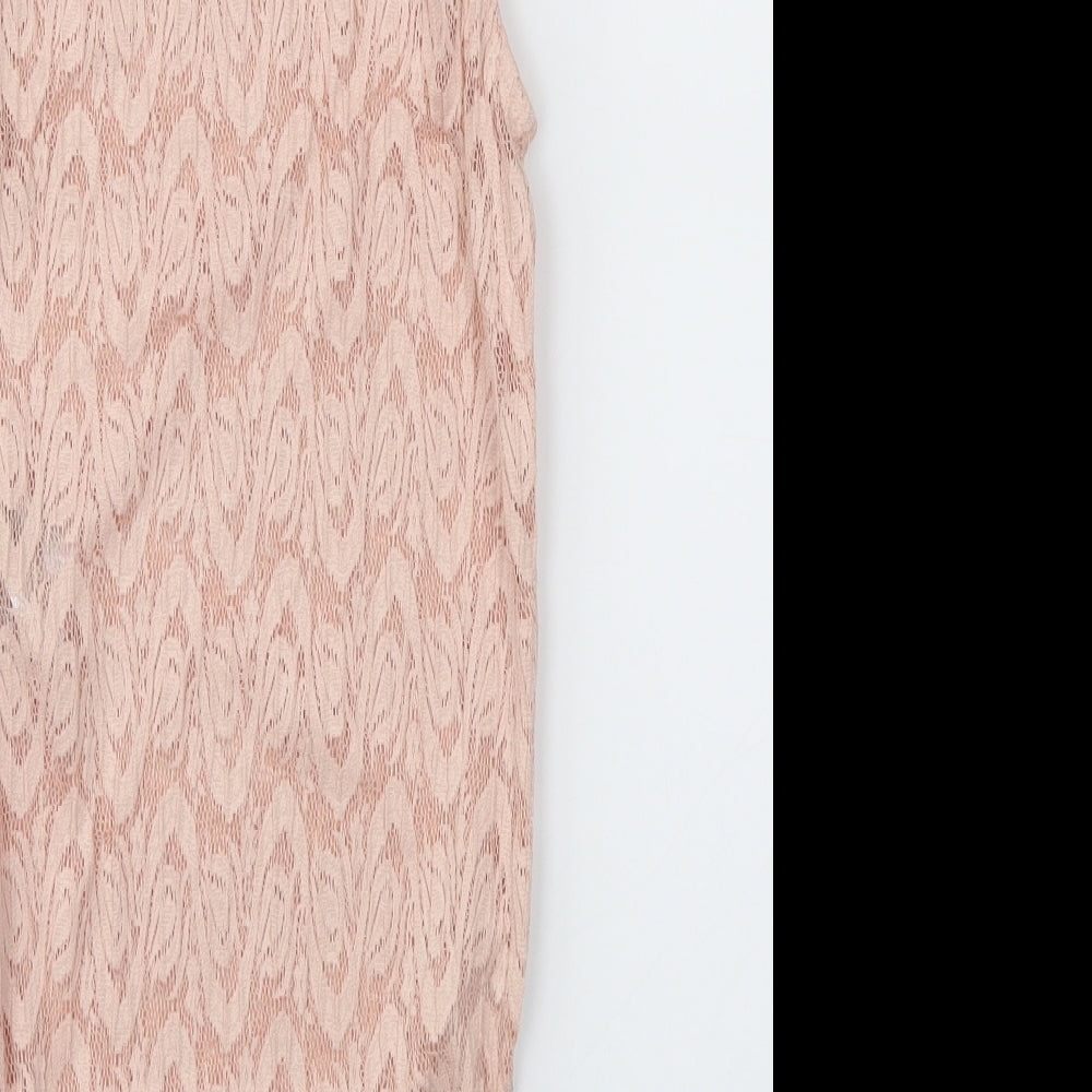 New Look Womens Pink Bodysuit One-Piece Size 10