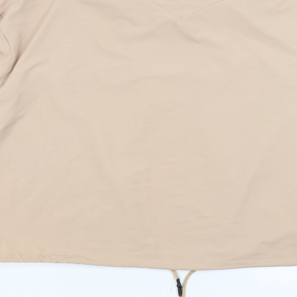Nu Womens Beige Rain Coat Coat Size M
