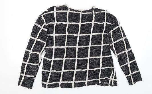Atmosphere Womens Black Check Pullover Jumper Size 8