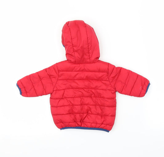 NEXT Boys Red Puffer Jacket Coat Size 0-3 Months