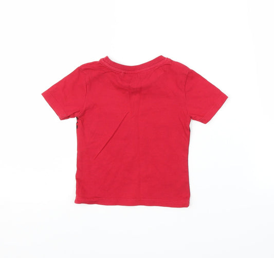 River Island Boys Red Basic T-Shirt Size 6-9 Months