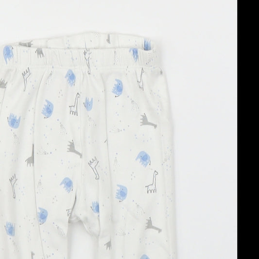 Mothercare Baby White Sweatpants Leggings Size 6-9 Months