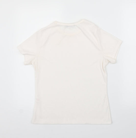 Boohoo Womens White Basic T-Shirt Size 14