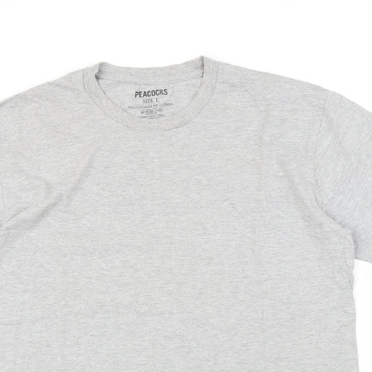 Peacocks Mens Grey T-Shirt Size L