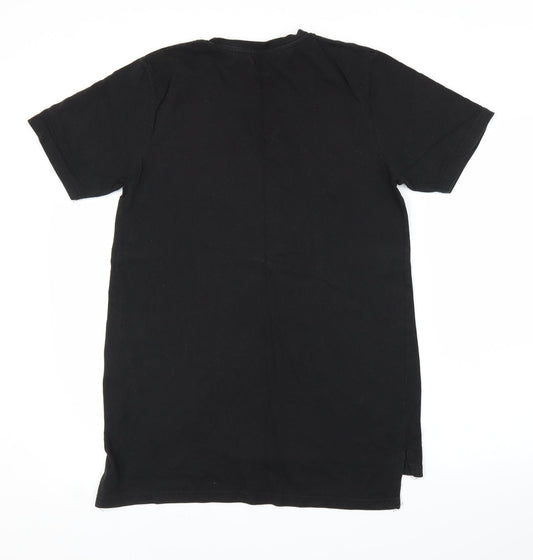 Boohoo Womens Black Tunic T-Shirt Size 14