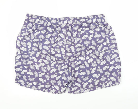 Primark Mens Purple Paisley Sweat Shorts Size XL