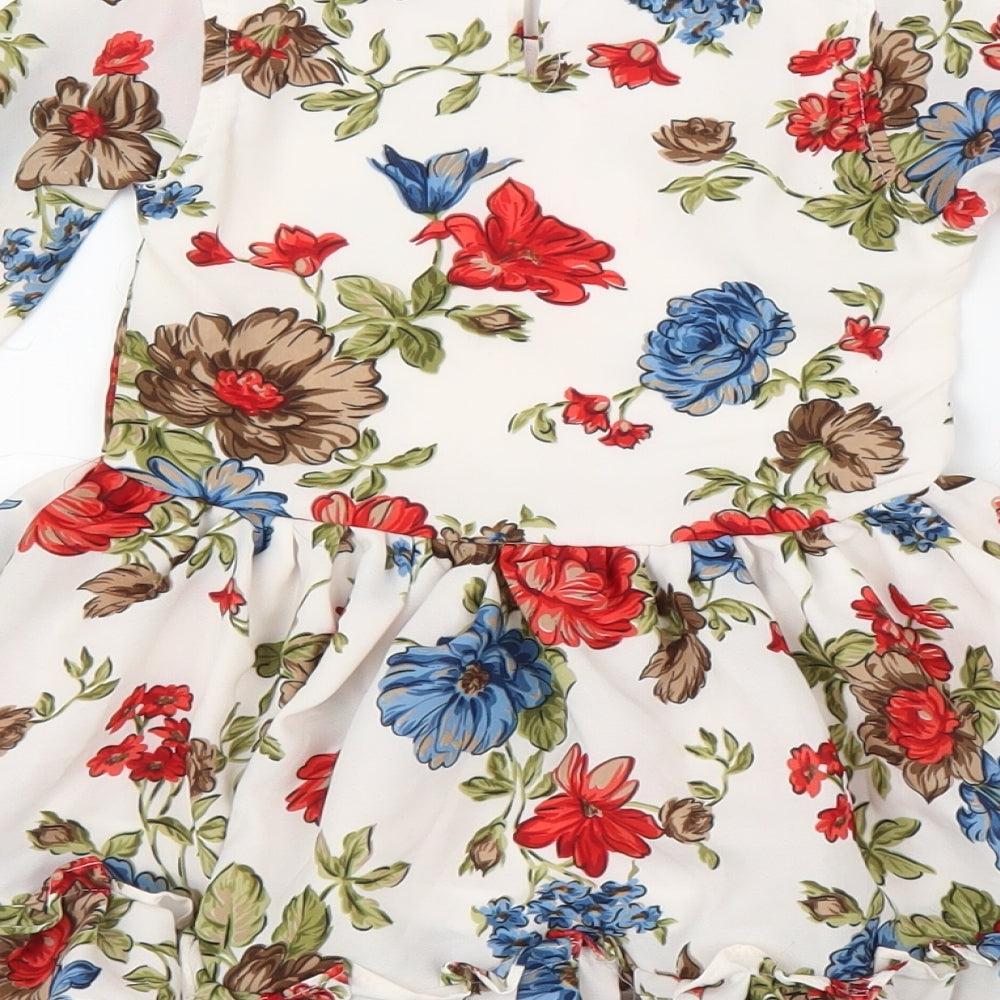 Baby Girls White Floral A-Line Size 18 Months