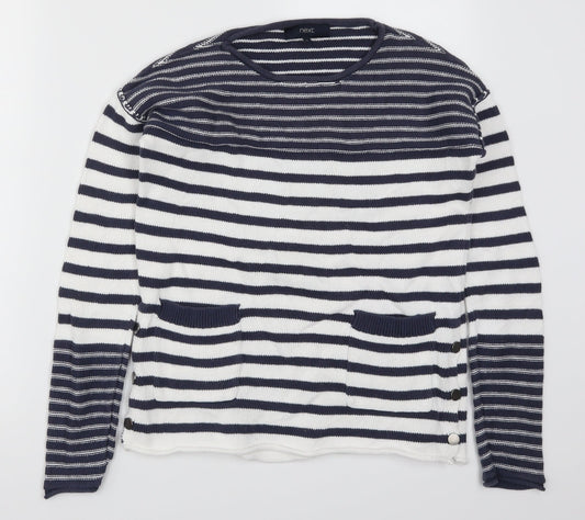 NEXT Womens Blue Striped Pullover Jumper Size 6