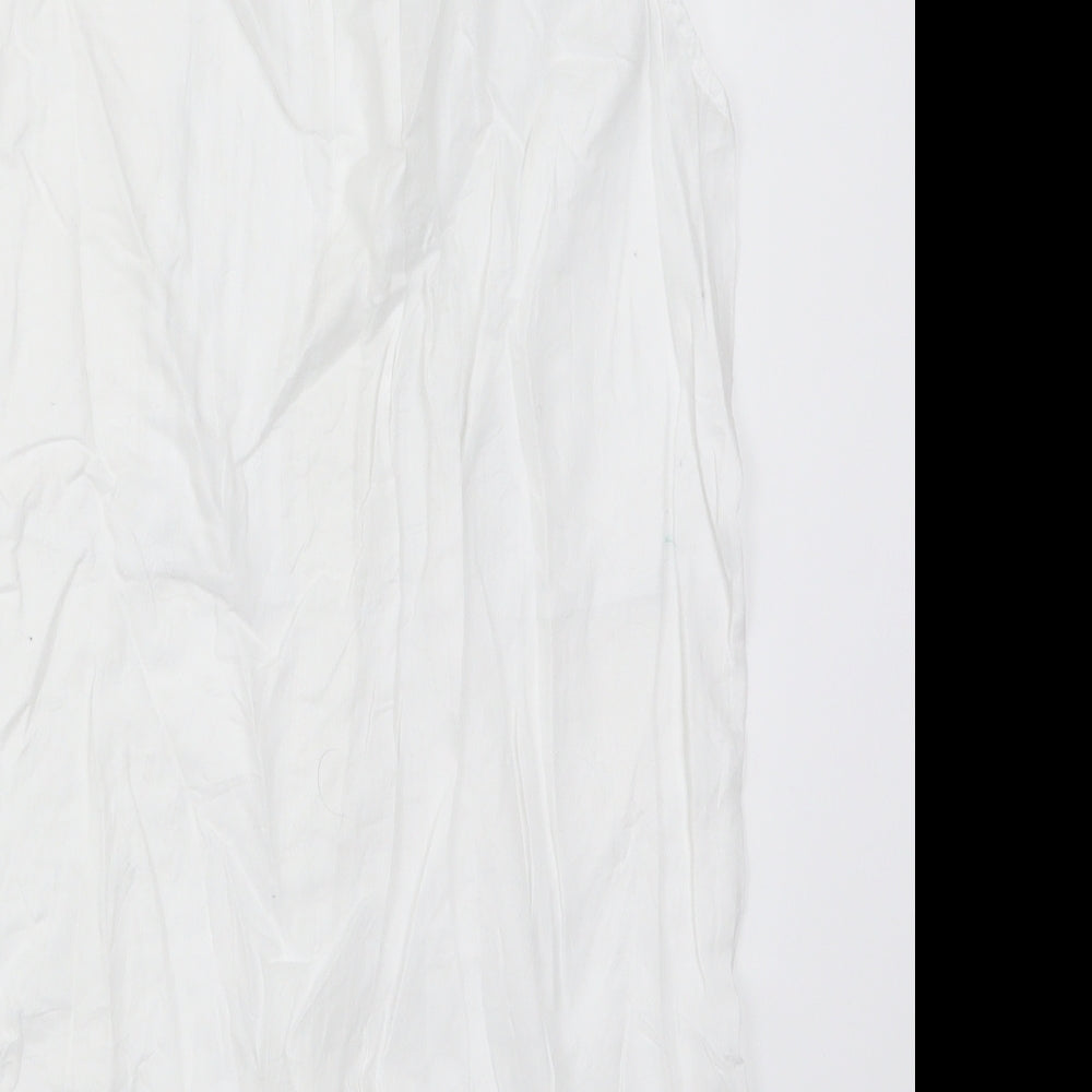 Womens UK Size 6 H&M White Basic Button-Up