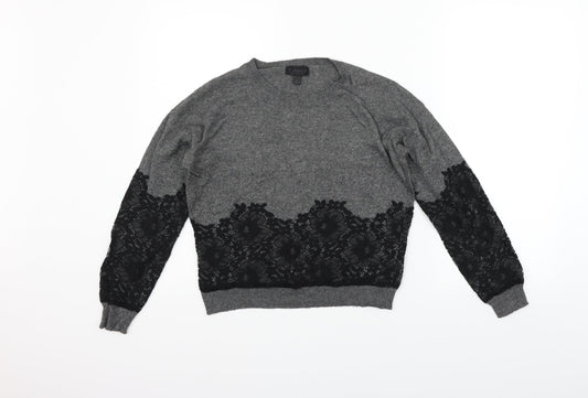 Topshop Womens Grey Pullover Jumper Size 8
