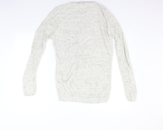 Boohoo Mens Beige Houndstooth Pullover Jumper Size L