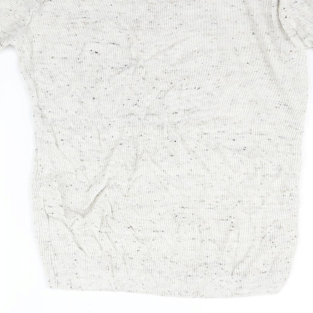 Boohoo Mens Beige Houndstooth Pullover Jumper Size L