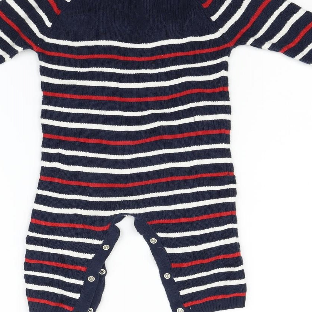 TU Boys Blue Geometric Babygrow One-Piece Size 6-9 Months