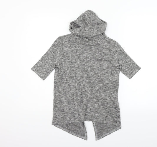 Miss Selfridge Womens Grey Henley Jumper Size 4