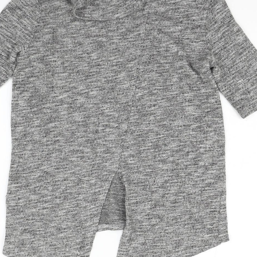 Miss Selfridge Womens Grey Henley Jumper Size 4